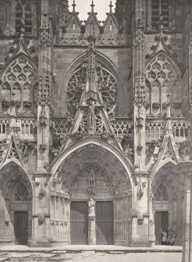 MARNE. Notre- Dame-de-l'Épine- Portail 1906 old antique vintage print picture